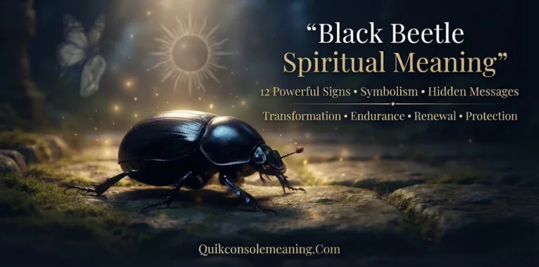 Black Beetle Spiritual Meaning: 12 Powerful Signs, Symbolism & Hidden Messages