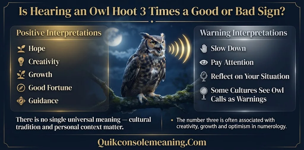 Is Hearing an Owl Hoot 3 Times a Good or Bad Sign?