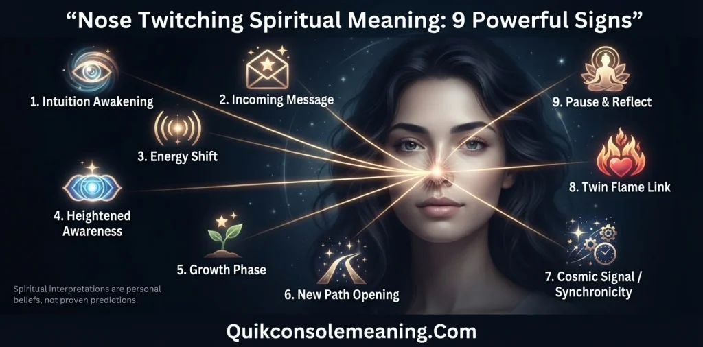 Nose Twitching Spiritual Meaning: 9 Powerful Signs