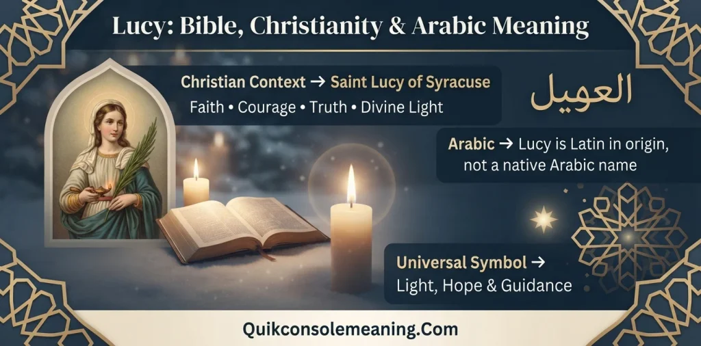 Spiritual Meaning of Lucy for a Girl, in the Bible, and in Arabic