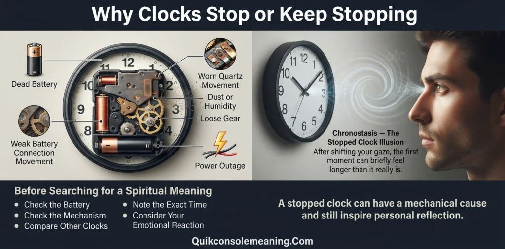 Why Clocks Stop or Keep Stopping