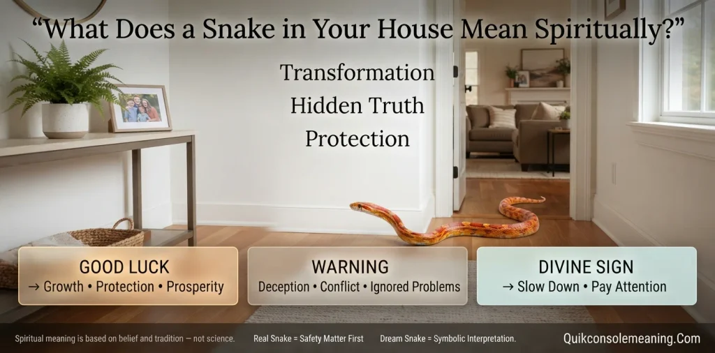 What Does a Snake in Your House Mean Spiritually?