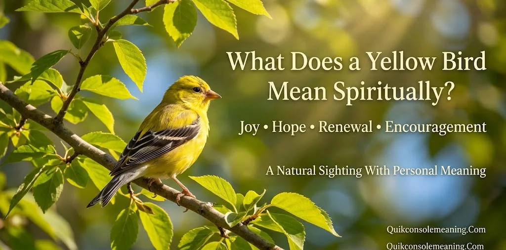 What Does a Yellow Bird Mean Spiritually?