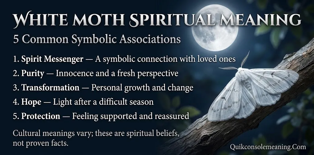 White Moth Spiritual Meaning and Symbolism
